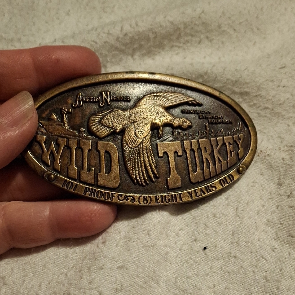 Gold and Brown Vintage-Style Belt Buckle